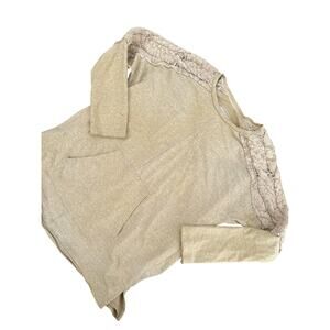 Evy’s Tree Consuelo M pullover sweater knit accent tan beige long sleeve comfort